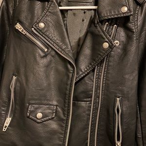 Black Leather Moto Jacket